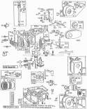 CylSumpPistonMufflers Diagram and Parts List for 193702-0170-01  Briggs and Stratton Engine